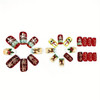 24pcs Festive Christmas Fake Press-on Nails - Set 01