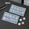 2pcs snowflake star silicone nail mold