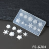 2pcs snowflake star silicone nail mold