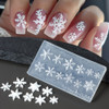 2pcs snowflake star silicone nail mold