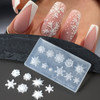 2pcs snowflake star silicone nail mold