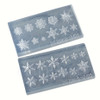 2pcs snowflake star silicone nail mold