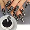 1 Box Magic Mirror Black Chrome Nail Powder