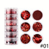 6pcs Heart-Shaped Nail Glitter Powder