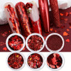 6pcs Heart-Shaped Nail Glitter Powder