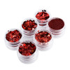 6pcs Heart-Shaped Nail Glitter Powder