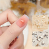 100pcs Clear Transparent Heart Nail Charms