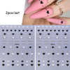 2pcs Golden Line Strips Nail Stickers