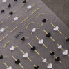 2pcs Golden Line Strips Nail Stickers