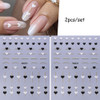 2pcs Golden Line Strips Nail Stickers