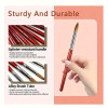 3pcs Nail Art Brush Set with Sable & Kolinsky Bristles
