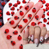 20pcs Cute Ladybug Nail Charms