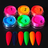 Set of 6 Neon Phosphorescent Powders