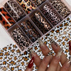 Leopard & Cheetah Print Nail Foil Stickers – 1 Box