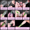 48pcs Reusable Silicone French-Style Nail Template
