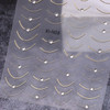 3D Golden & Silvery Line Nail Stickers with Strass