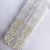 1 Box 3D White Pearl Nail Charms – Round & Half Round Mix Sizes