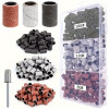 72pcs Nail Drill Sanding Bands Set with Mandrel 3/32”