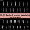 240pcs Nail Extension Molds – Long Coffin Dual Forms Sandwich System
