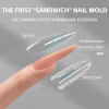 240pcs Nail Extension Molds – Long Coffin Dual Forms Sandwich System