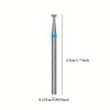3pcs Diamond Cuticle Removal Bits with 3/32 Shank