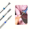 3pcs Diamond Cuticle Removal Bits with 3/32 Shank