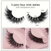 5 Pairs Cat Eye False Eyelashes