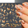 3pcs Marble Wave Abstract Nail Stickers