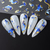 3pcs Marble Wave Abstract Nail Stickers