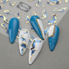 3pcs Marble Wave Abstract Nail Stickers