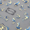 3pcs Marble Wave Abstract Nail Stickers