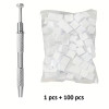 100pcs Mini Nail Art Sponge Cubes with Tweezer – Ombre Nail Tool Set