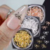 3 Boxes Metal Bow 3D Nail Art Decorations