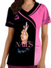 Nail Technician Scrub Top V-Neck Nail Studio Uniform