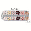 12-Grid Box 3D Rose Nail Art Decorations