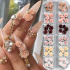 12-Grid Box 3D Rose Nail Art Decorations