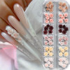 12-Grid Box 3D Rose Nail Art Decorations