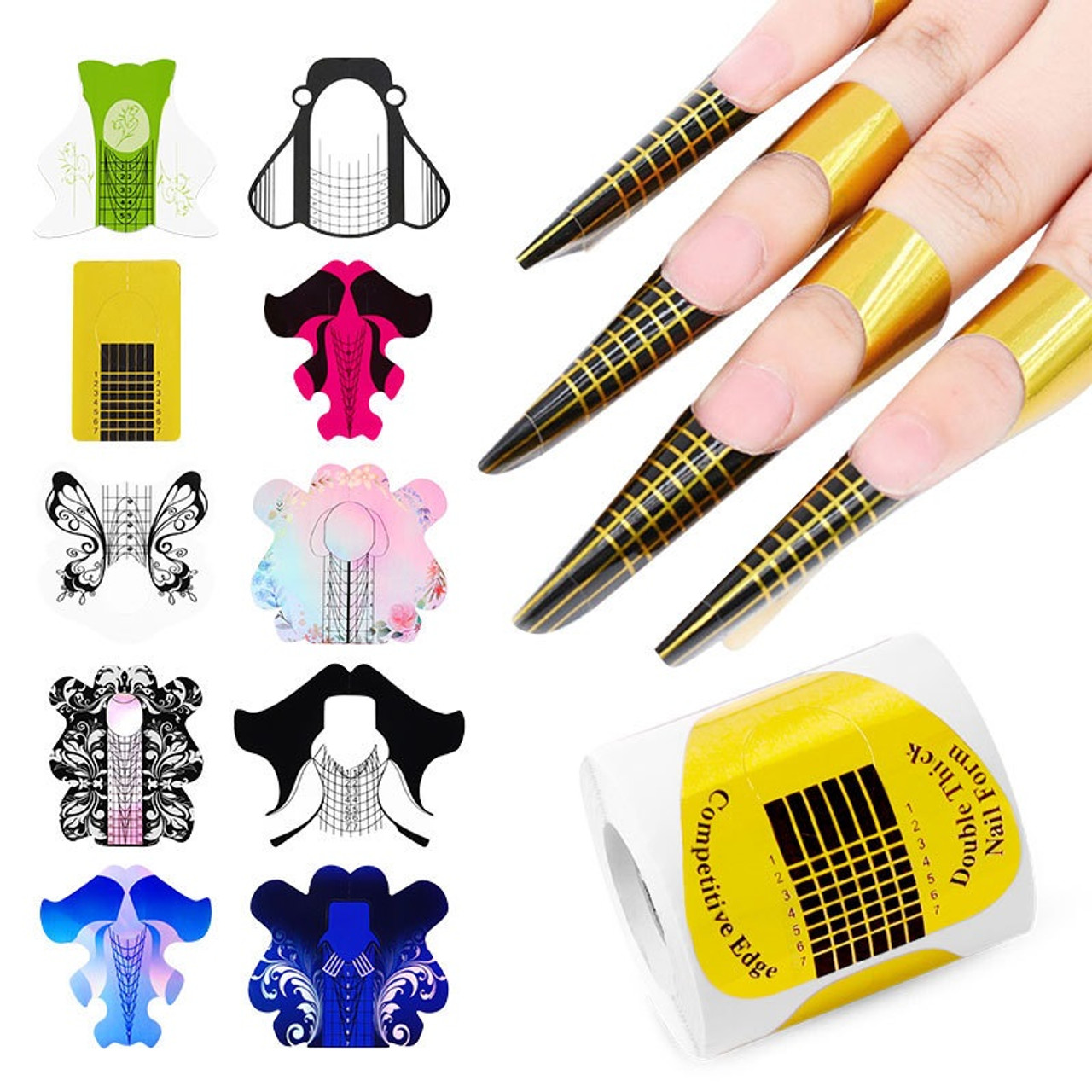 120PCS Fake Nails Kids Nail Tips Decor Self Adhesive Full Cover DIY Manicure  | eBay