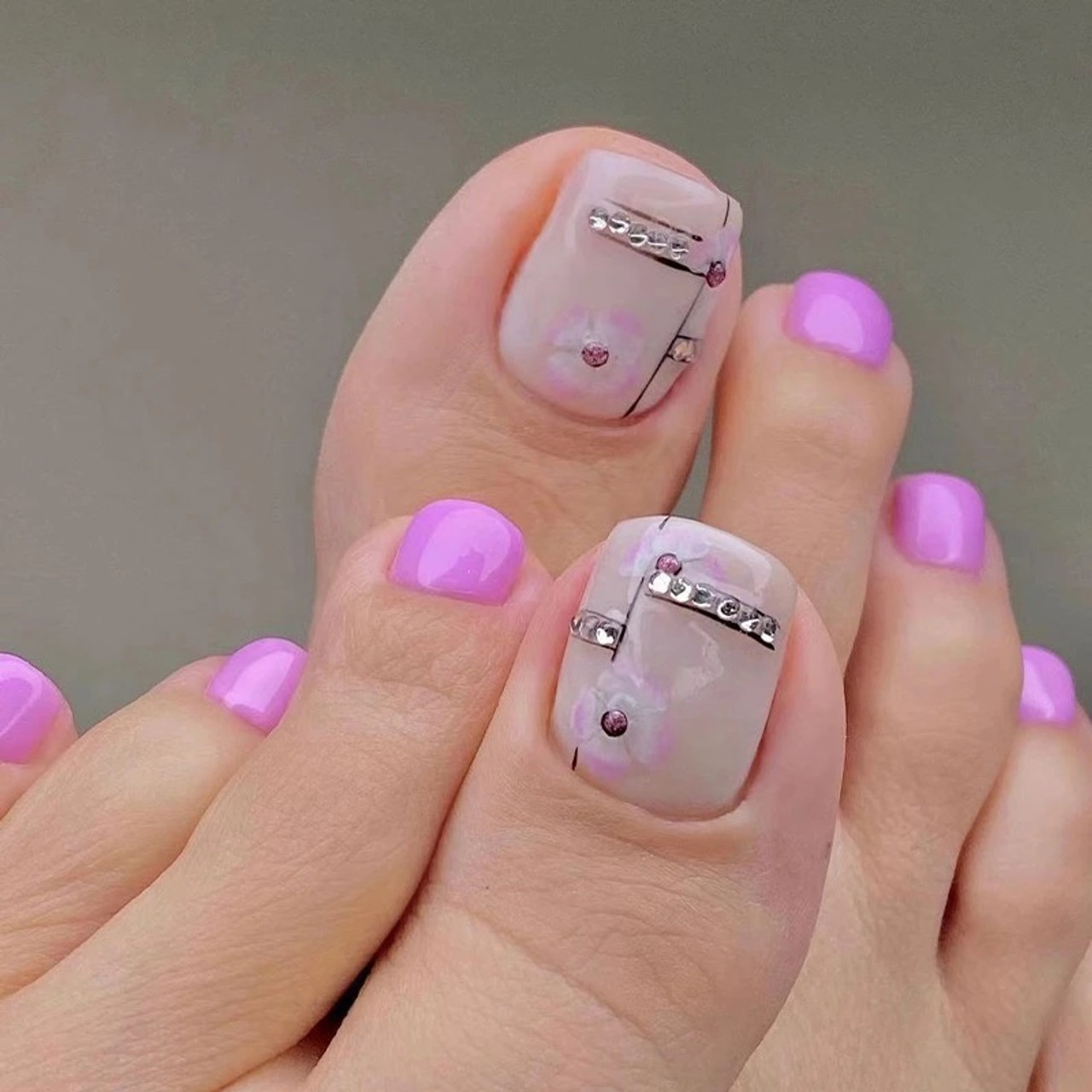 Short False Toenails Full Cover Press On Toenails Fake Toenails Artificial  Feet Nails For Women Girls - Walmart.com