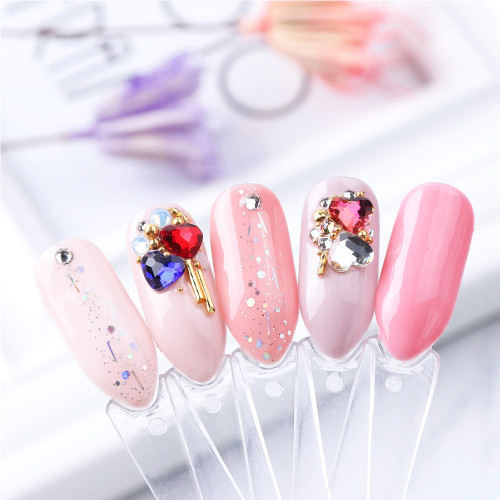 10 pcs Crystal Heart Nail Rhinestones