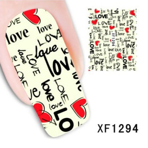 Love Design Nail Art Sticker Decal