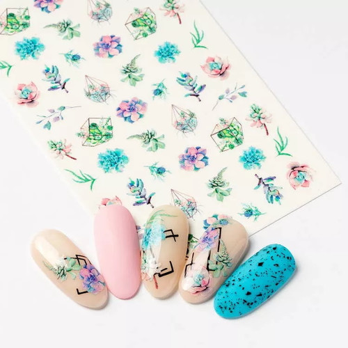 Neonail Blue and Purple Water Stickers