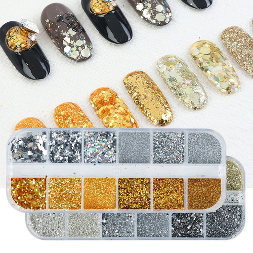Gold & Silver Glitter Sequins