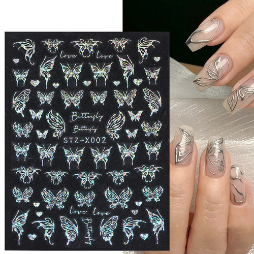 Laser Aurora Butterfly Stickers