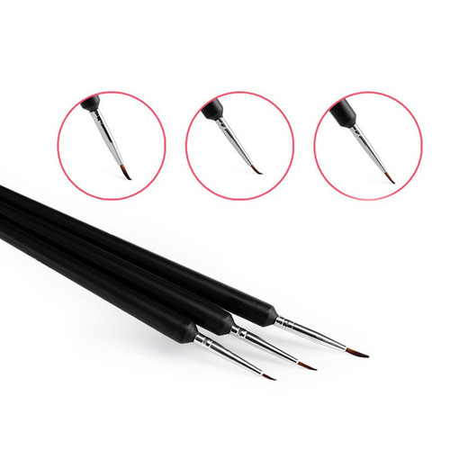 3PCS/1Set Acrylic Nail Art Professional Brushes
