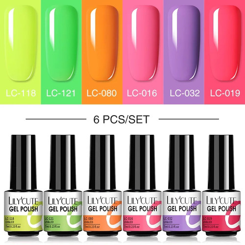 6 Pcs Nail Gel Polish Set (241012)