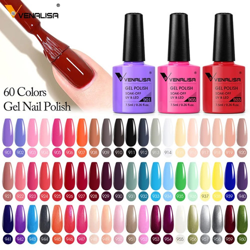 Venalisa Gel Polish Black 7.5 ml