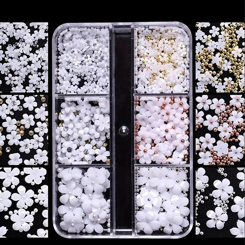 3D Flower Nail Art Pearl Charms 3D Flower Nail Art Pearl Charms