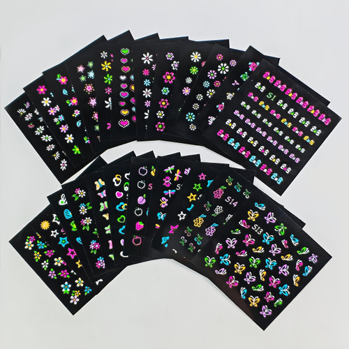 24 Sheets 3D Glow in The Dark Nail Stickers