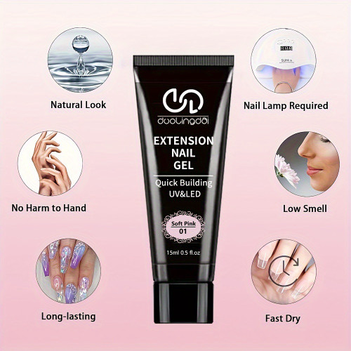 4-Color Poly Gel Nail Extension Kit